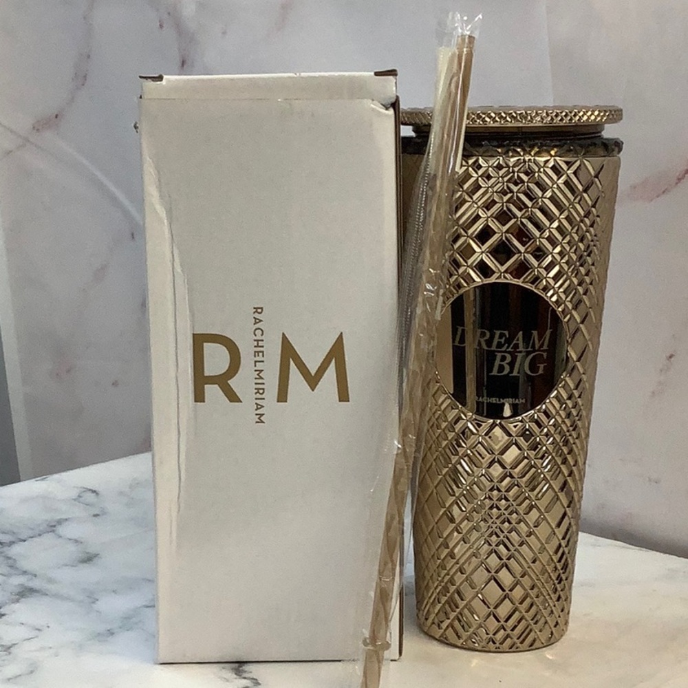 NIB Rachel Miriam-Dream Big- Gold Tumbler